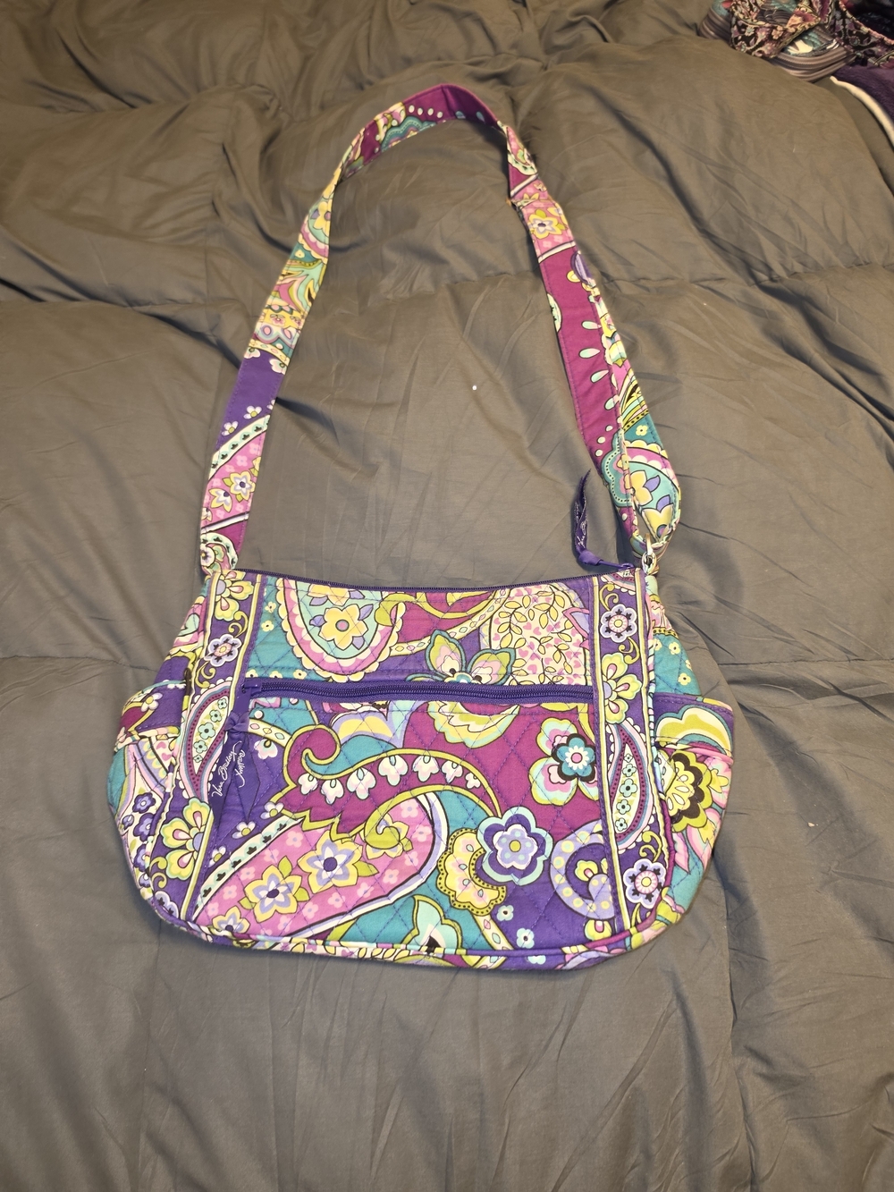 Vera Bradley On The Go Crossbody In Heather Paisley